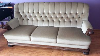 Sofa chesterfield i 2 fotele komplet