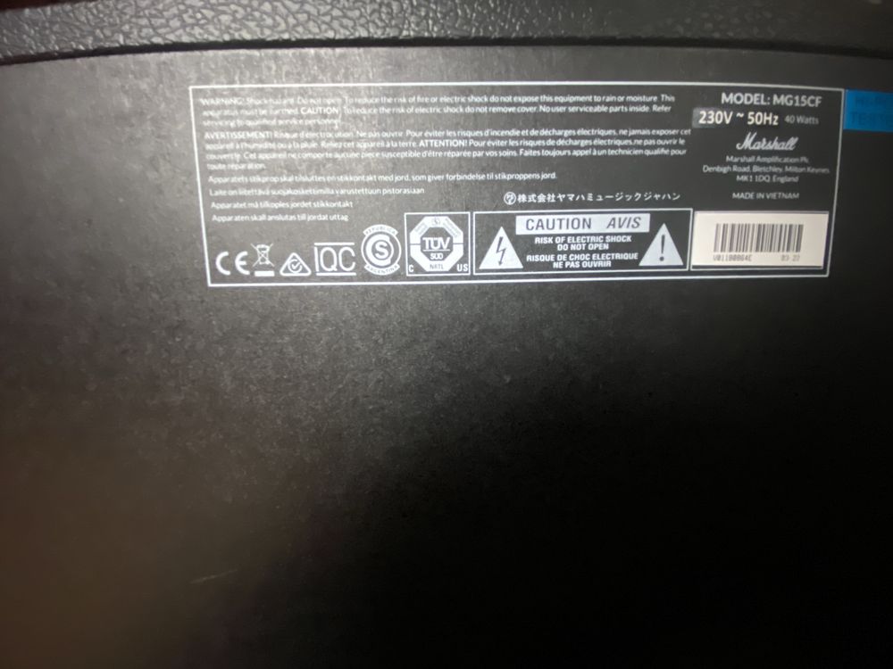 Wzmacniacz gitarowy Marshall MG15