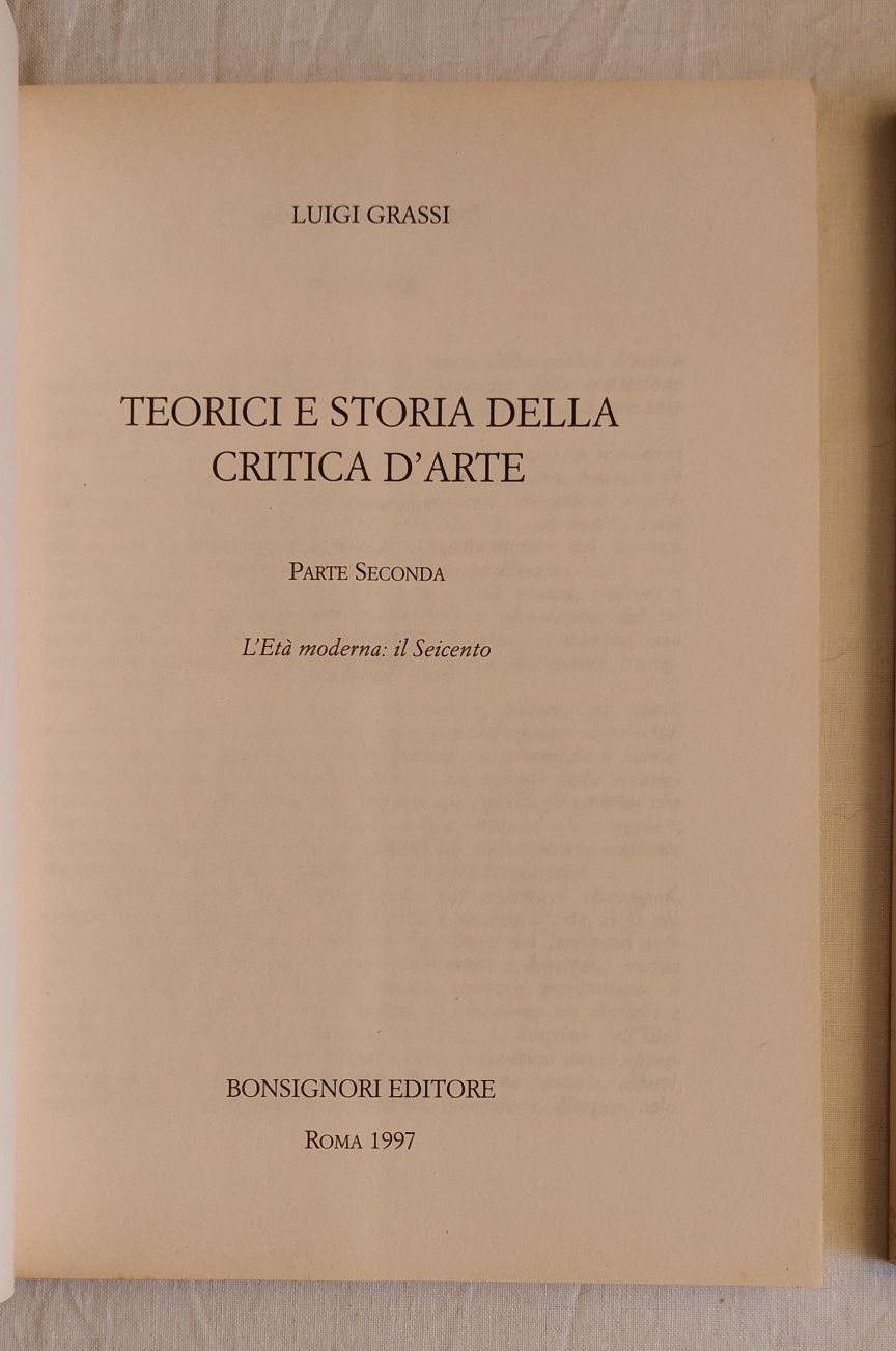 Teorici e storia Della critica d'arte - 3 volumes