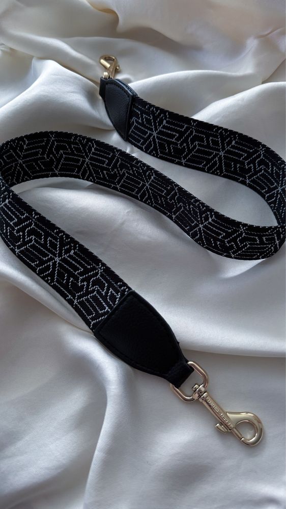 Pasek do torebki Tommy Hilfiger szeroki logowany monogram