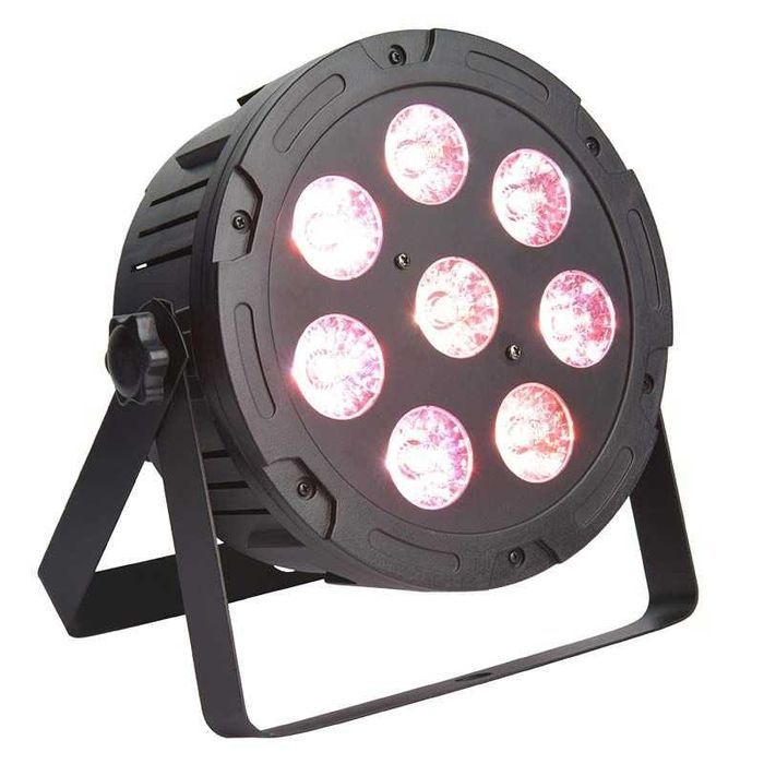 LIGHT4ME QUAD PAR 8x10W MKII RGBW LED - Płaski, Nowy, Gwarancja, FV