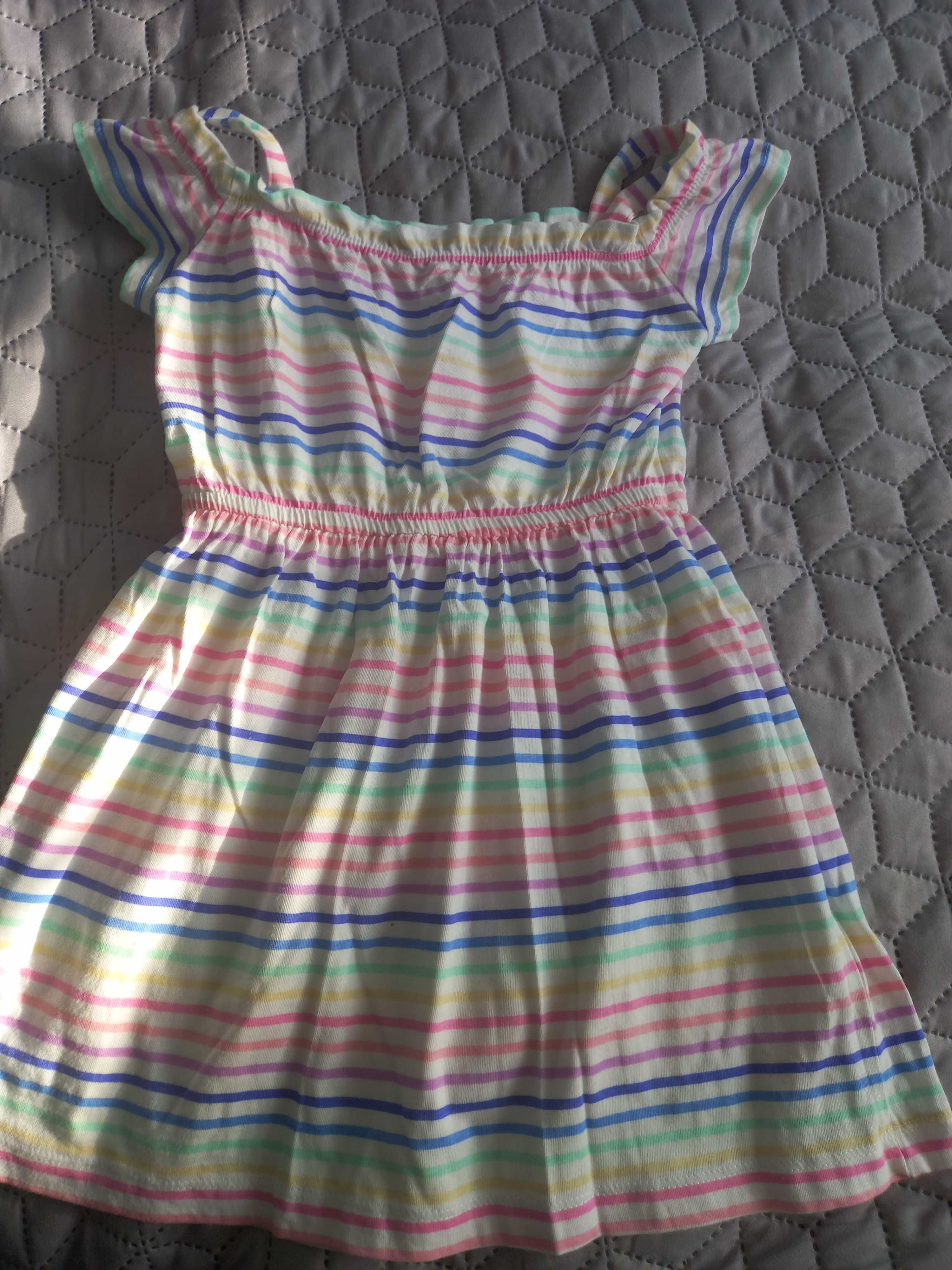 Zestaw letnich sukienek (15) dla dziewczynki roz. 98/104 plus dodatki