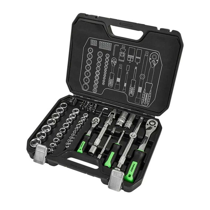 Набір інструментів в кейсі Winso Pro 1/2", 1/4" 72 T, CR-V, 73од.