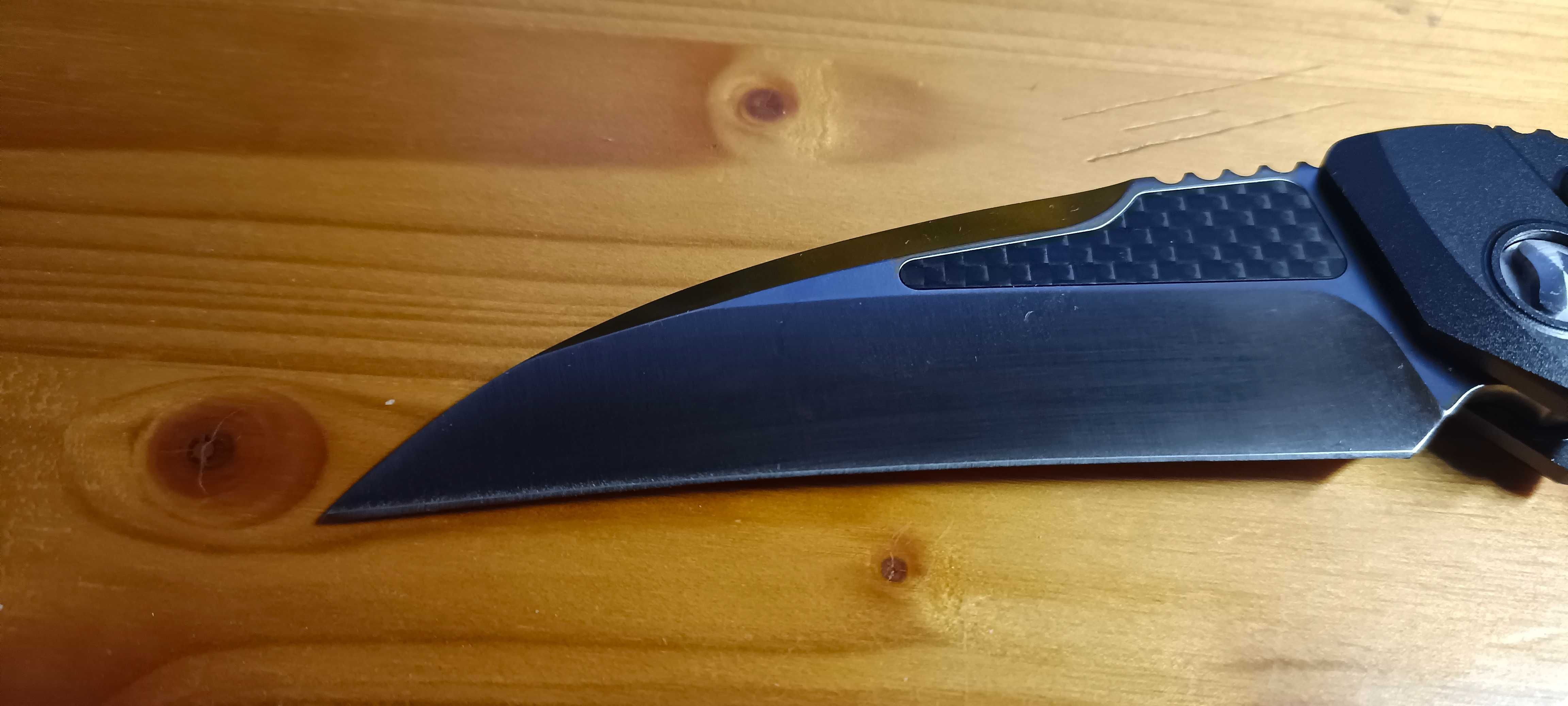 Nóż sprężynowy nowy, ostrze Karambit, EDC