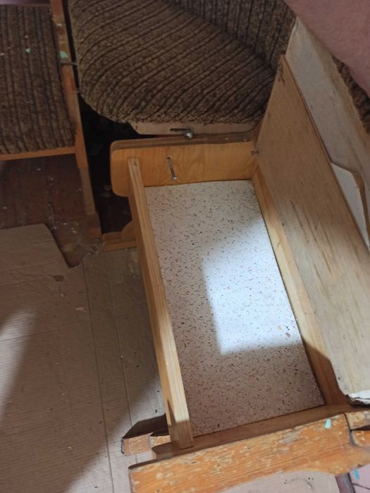 Stary Narożnik Drewniany Z Obiciem Idealny Na Działkę TANIO!!