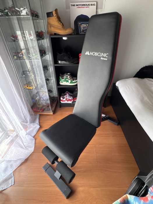 Banco ginasio com halteres até 40kg