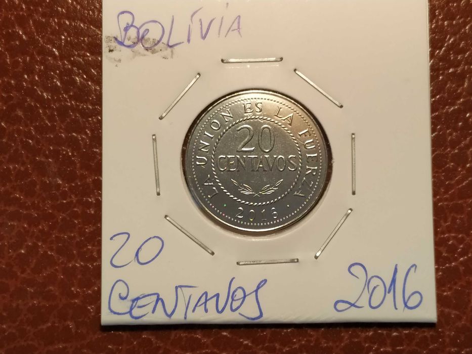 Bolívia - moeda de 20 centavos de 2016 (preço unitário)