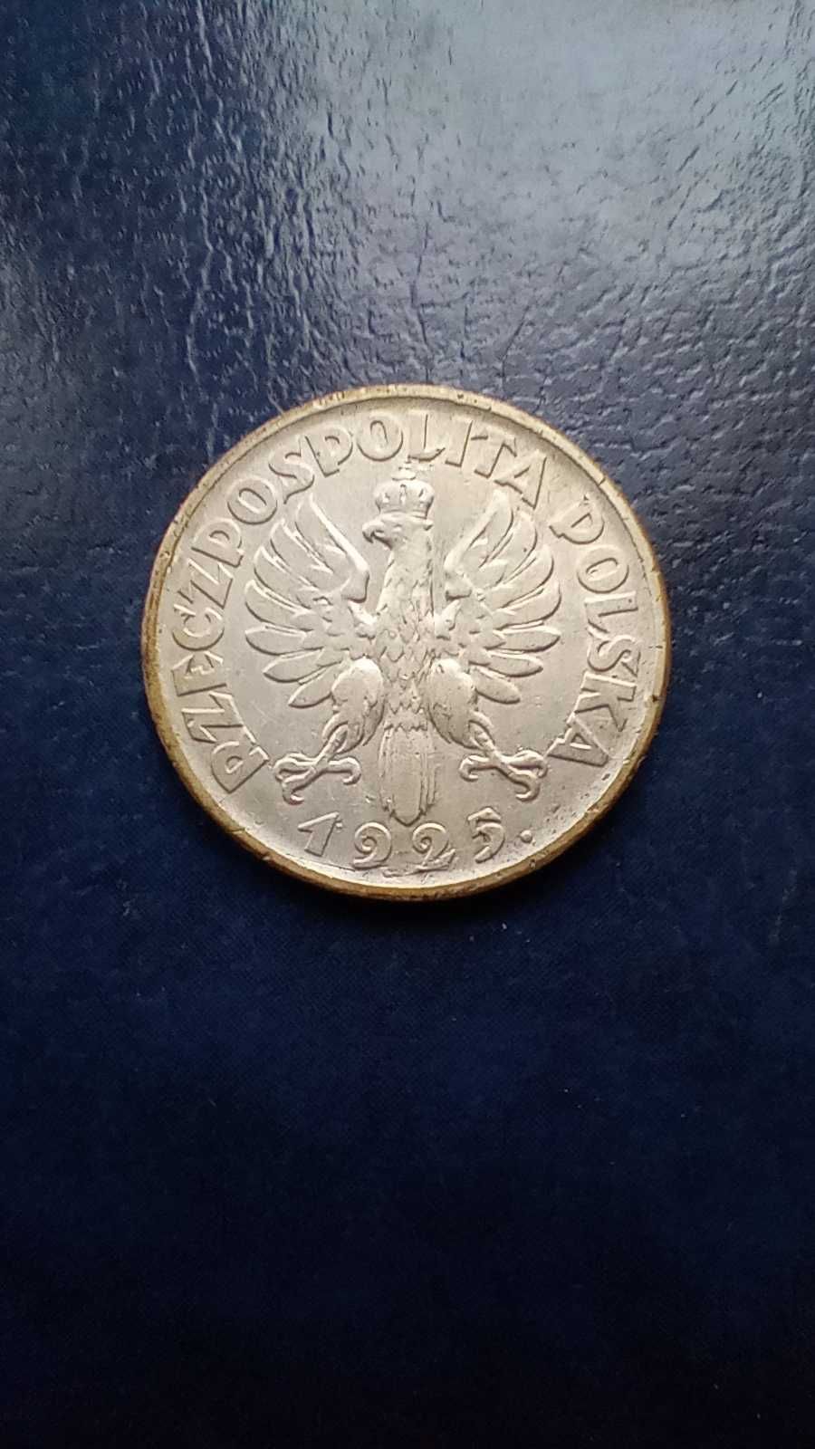 Stare monety 1 złoty 1925 2RP srebro PIękna