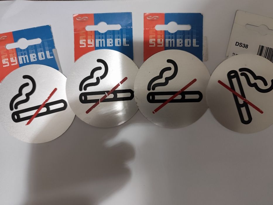 Symbol Emblemat Tarcza Ostrzegawcza 4x Aluminium ( Zakaz Palenia )