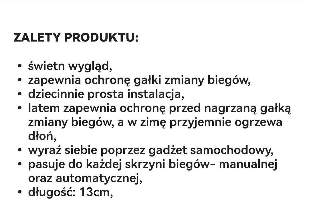 Nowa Bluza na gałkę zmiany biegów