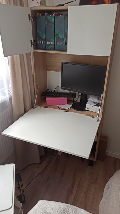 Regał sekretarzyk na monitor home office