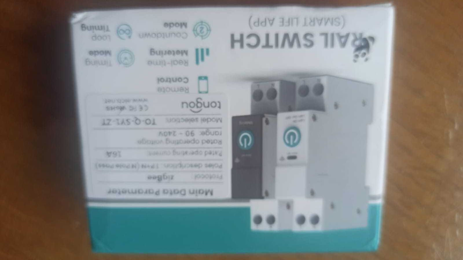 Tongou Tuya Zigbee 16A Przełącznik DIN bezpiecznik S