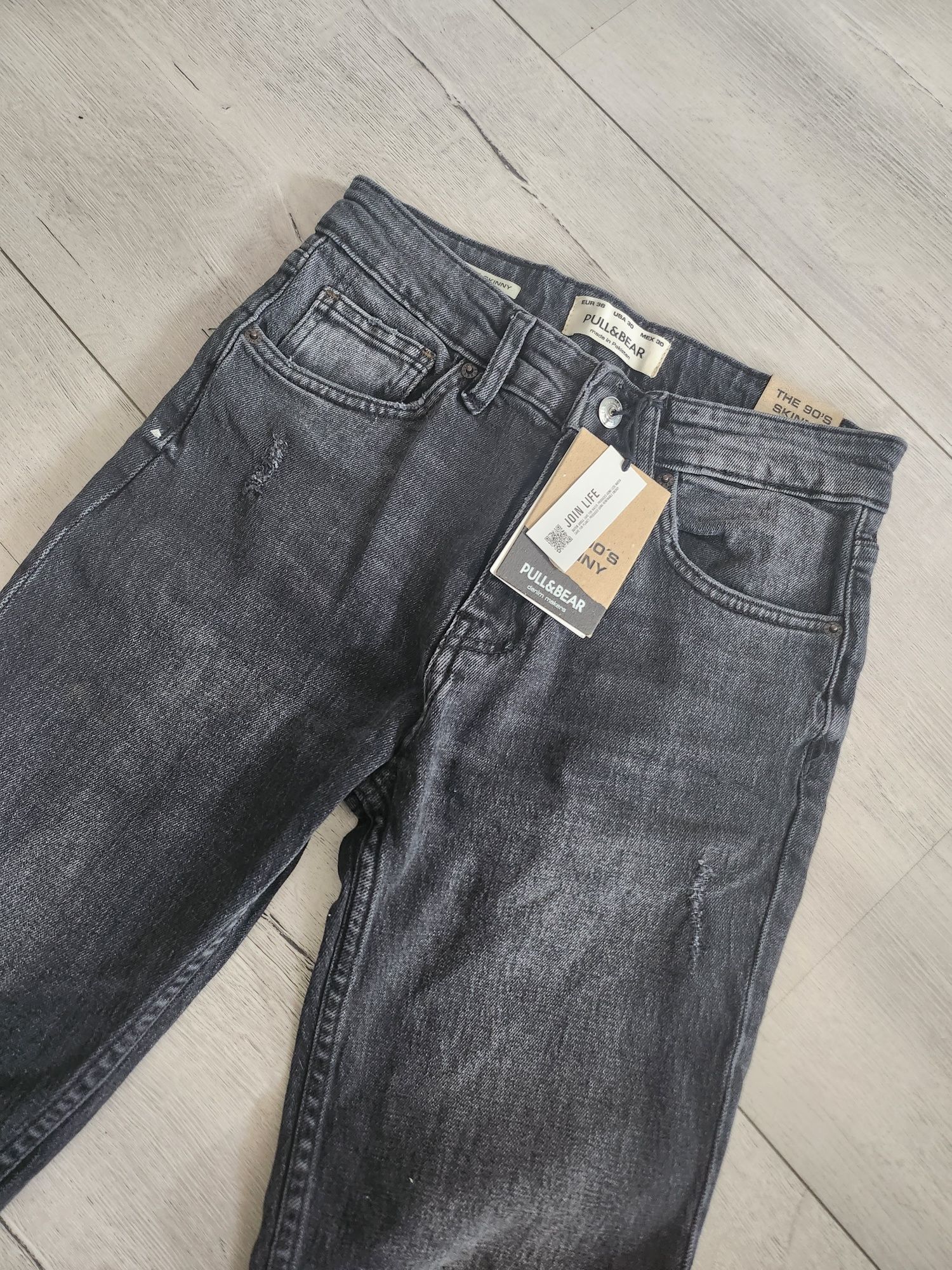 Spodnie jeansowe Pull&Bear skinny 38/30