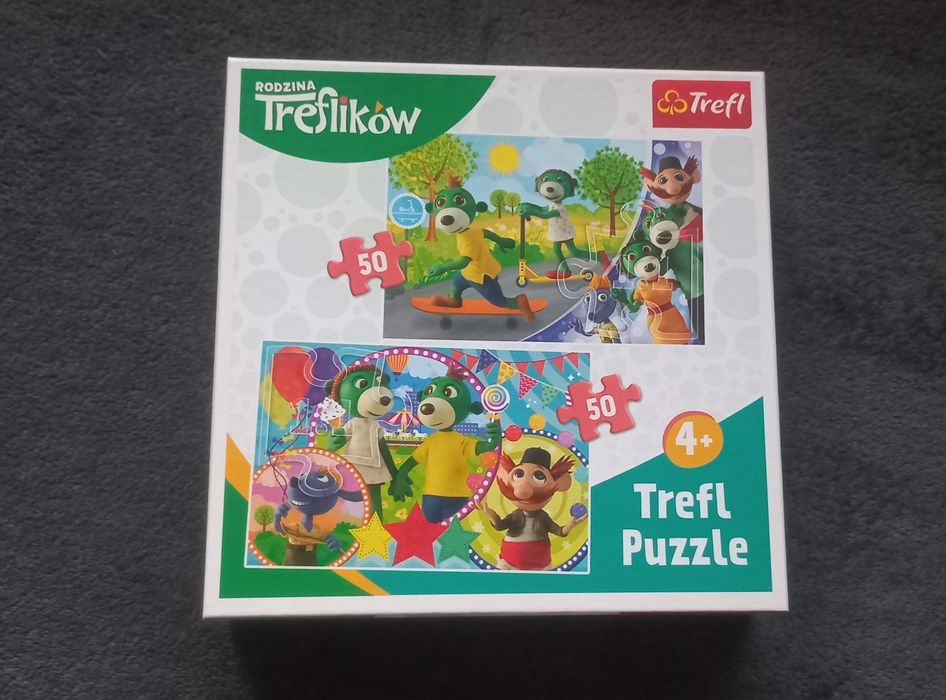 Puzzle Trefl 4+ 2x50 sztuk Rodzina Treflików