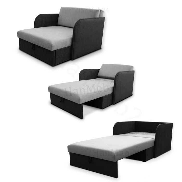 Fotel dziecięcy KUBUŚ – rozkładany tapczanik / sofa / łóżko