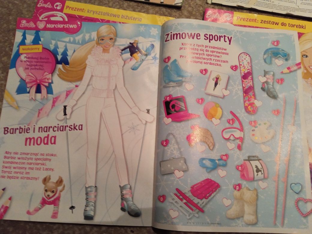 Magazyn czasopismo Barbie dla dziewczynek zestaw 8 sztuk