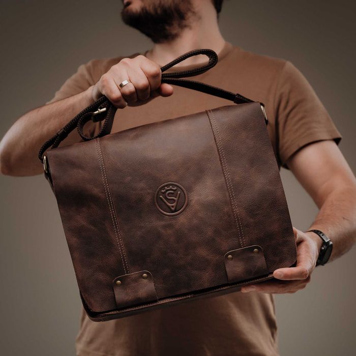 Кожаная мужская сумка А4 / Шкіряна чоловіча сумка А4 VS078