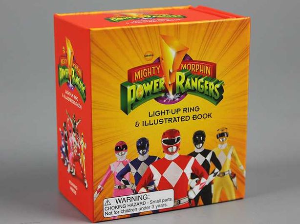 Power Rangers Mighty Morphin - anel COM LUZ +livret-NOVO-PORTES GRÁTIS
