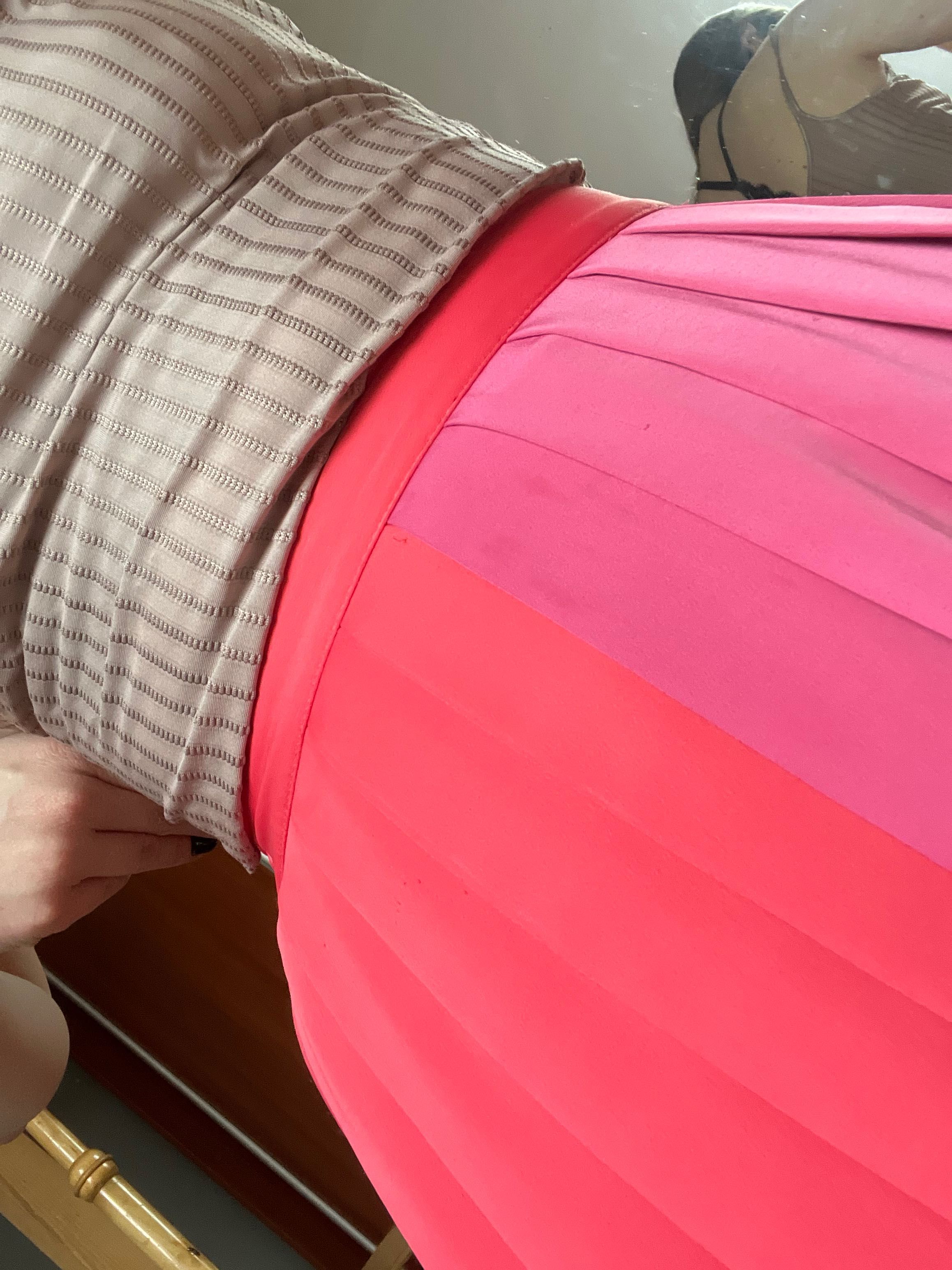 Różowa Spódniczka hm 36 dwukolorowa elegancka spódniczka s