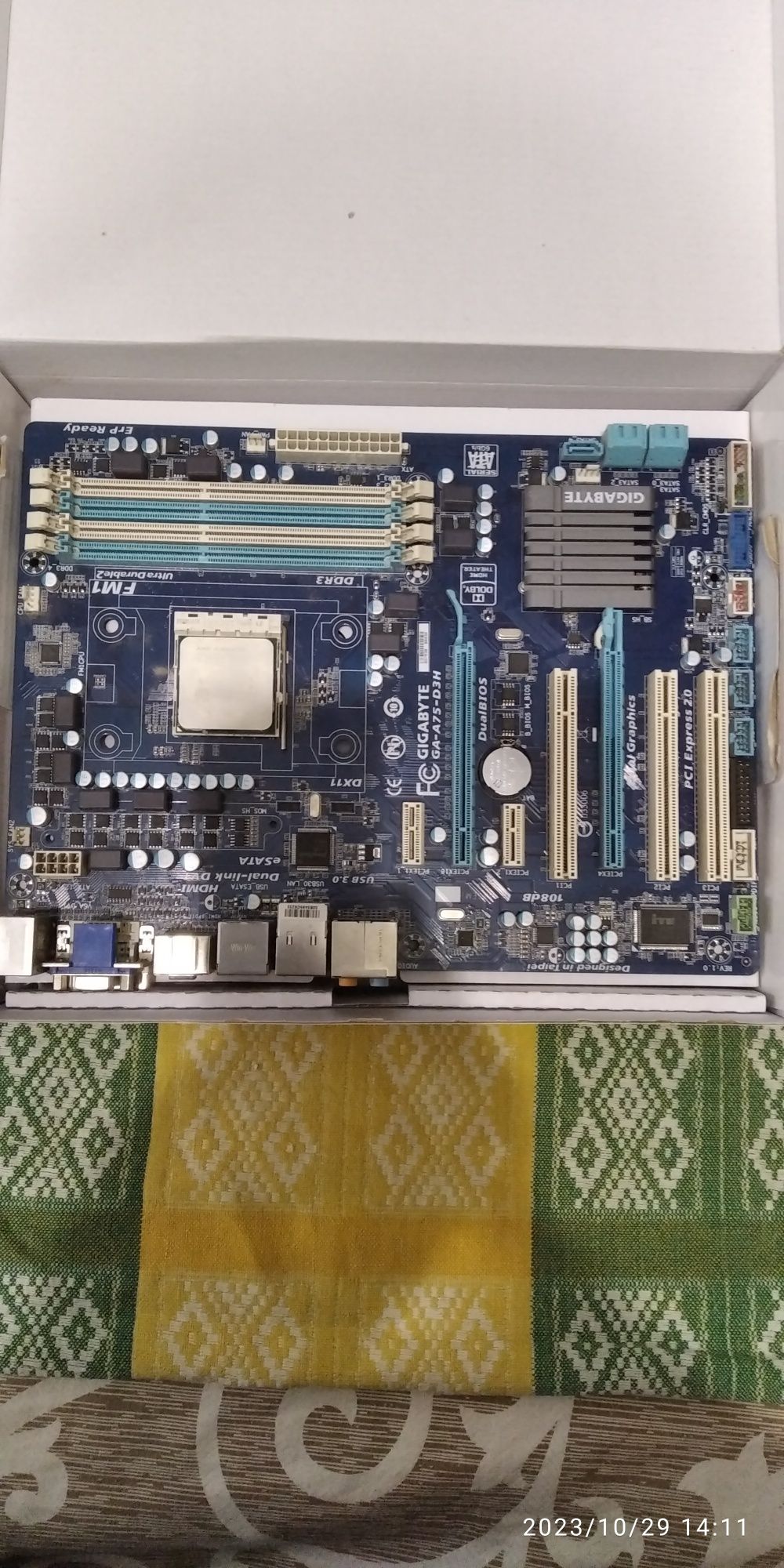 Материнська плата Gigabyte GA-A75-D3H (sFM1, AMD A75, PCI-Ex1