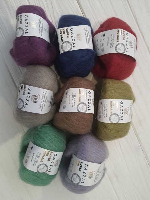 Пряжа Мохер GAZZAL Super Kid Mohair / ГАЗАЛ Супер Кід Мохер!