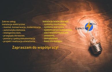 Usługi elektroinstalacyjne Elektryka Kamery Alarm Fotowoltaika Pomiary