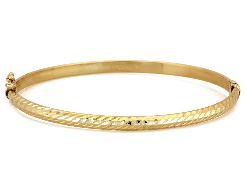 Nowa Bransoletka Złota sztywna Bangle Diamentowana próba 585. Sklep