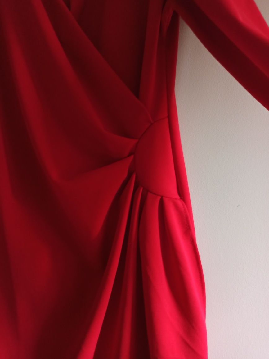 Sukienka elegancka czerwona L