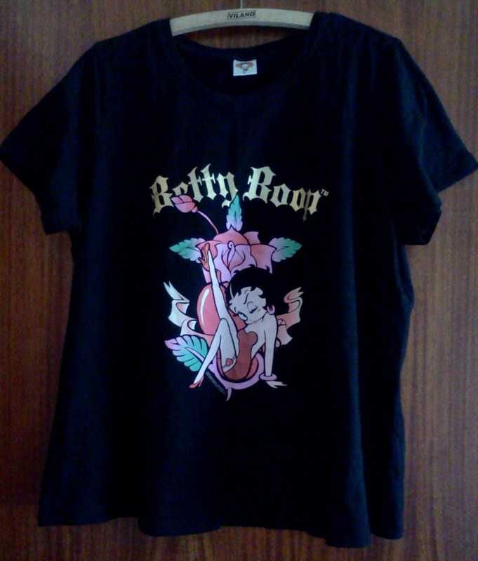 Футболка чёрная 52-54/Betty Boop/Cotton 100%