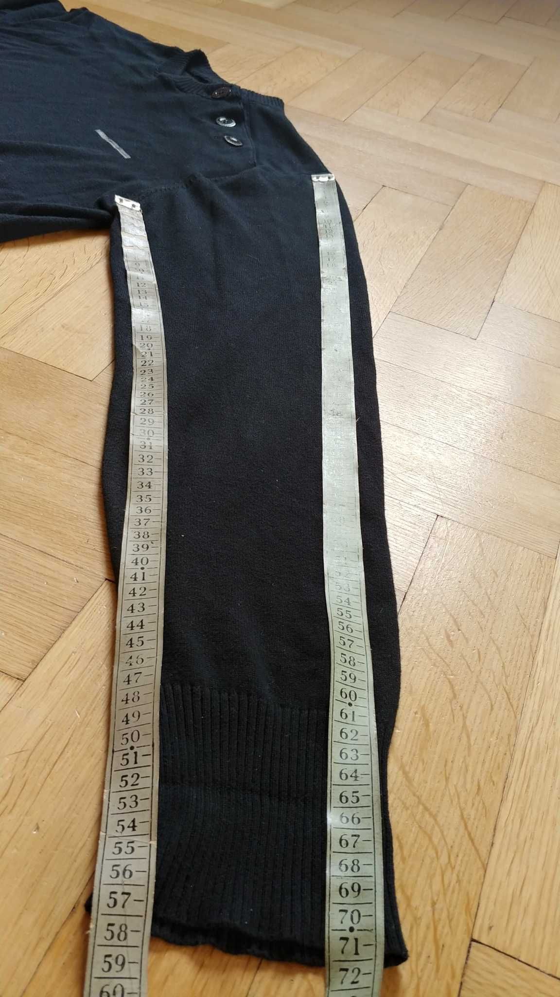 Sweter męski Firetrap, czarny, z guzikami, rozmiar XXL (raczej L)