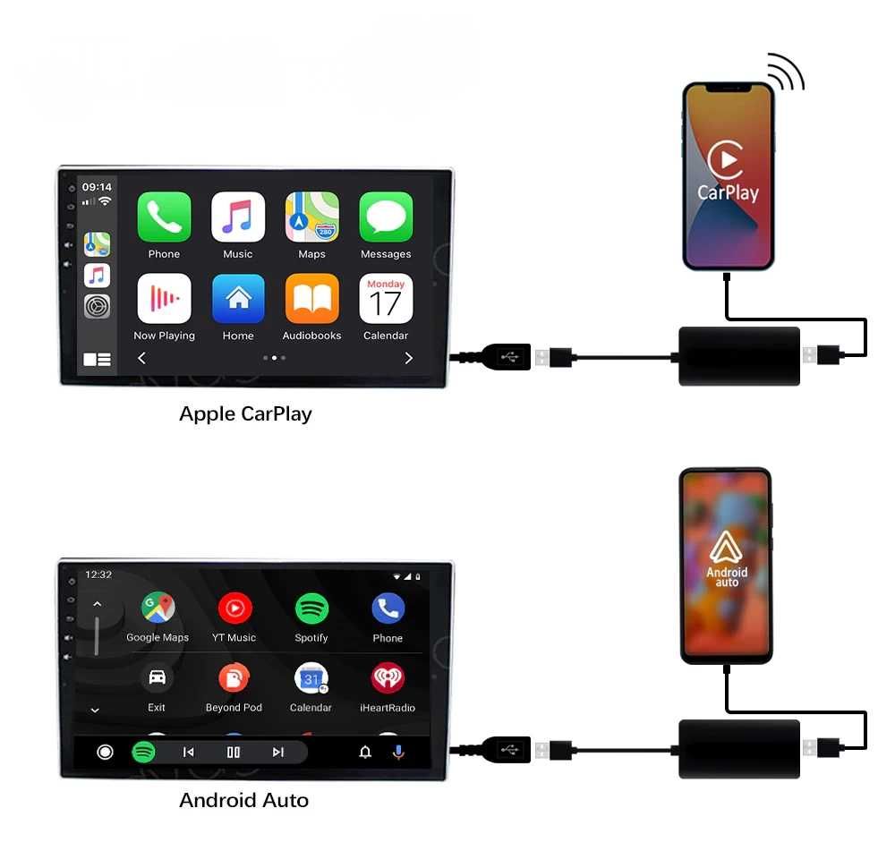 Адаптер для магнитол автомобиля/машины Apple CarPlay/Android Auto