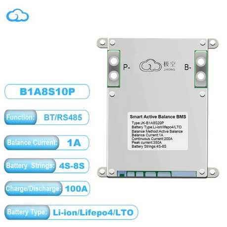 BMS Smart BMS JIKONG JK-BD1A8S10P 100A Смарт Бмс