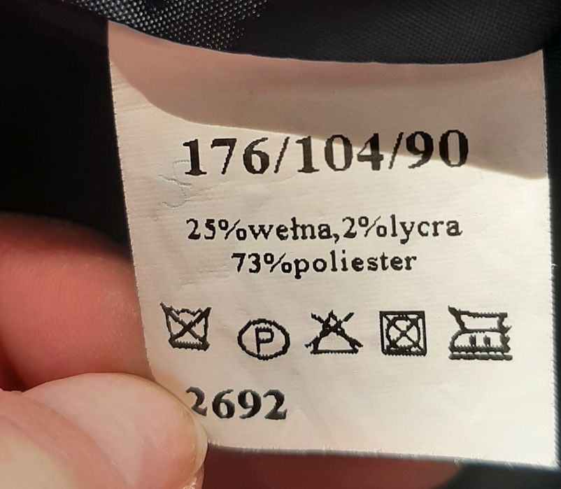 Męski garnitur XL granatowy 3-częściowy Eldorado