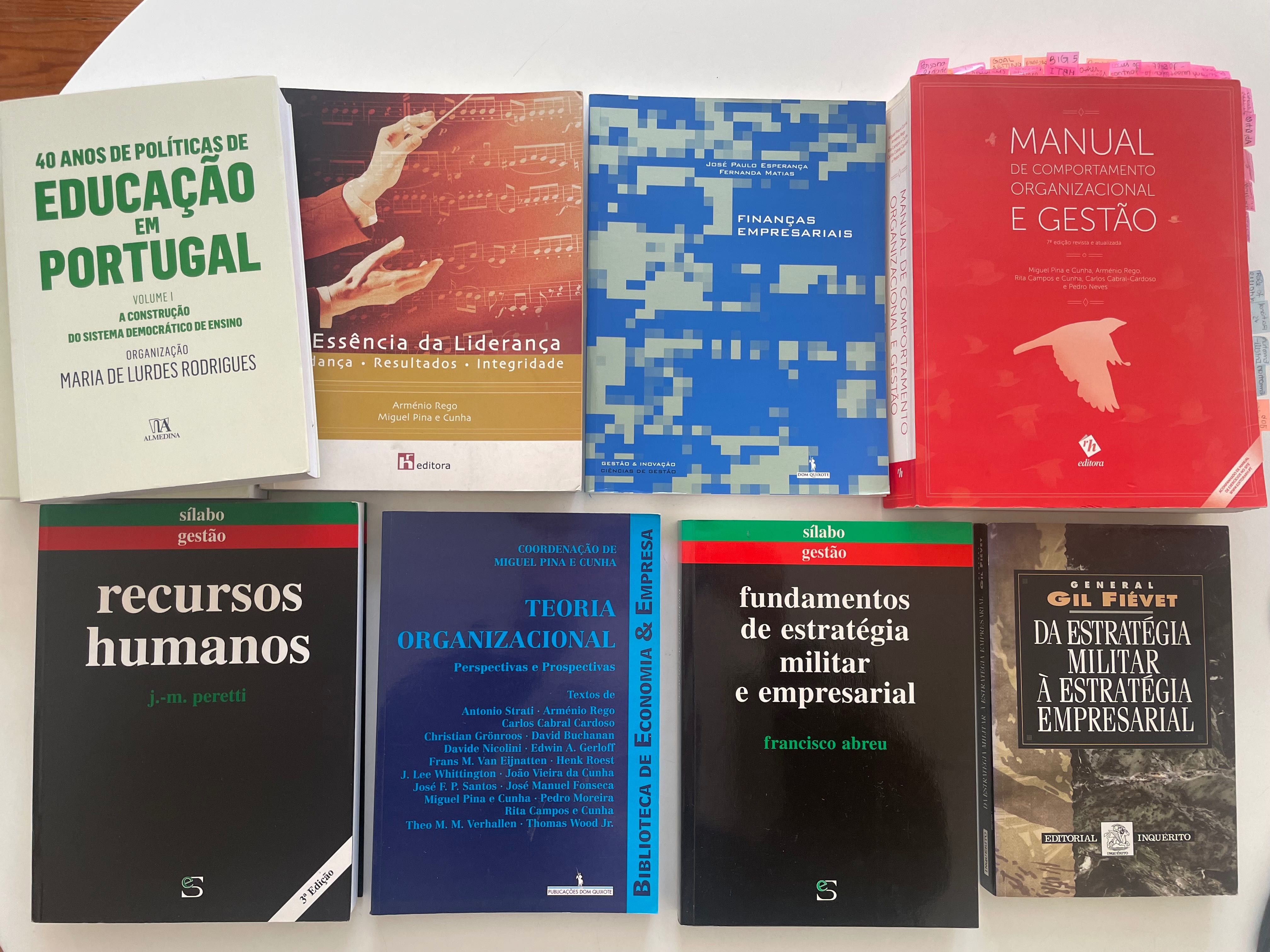 Gestão, estratégia, marketing e finanças empresarial.