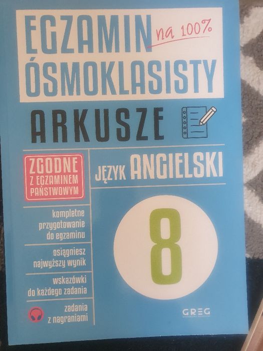 Arkusze j.angielski egzamin 8 klasisty GREG
