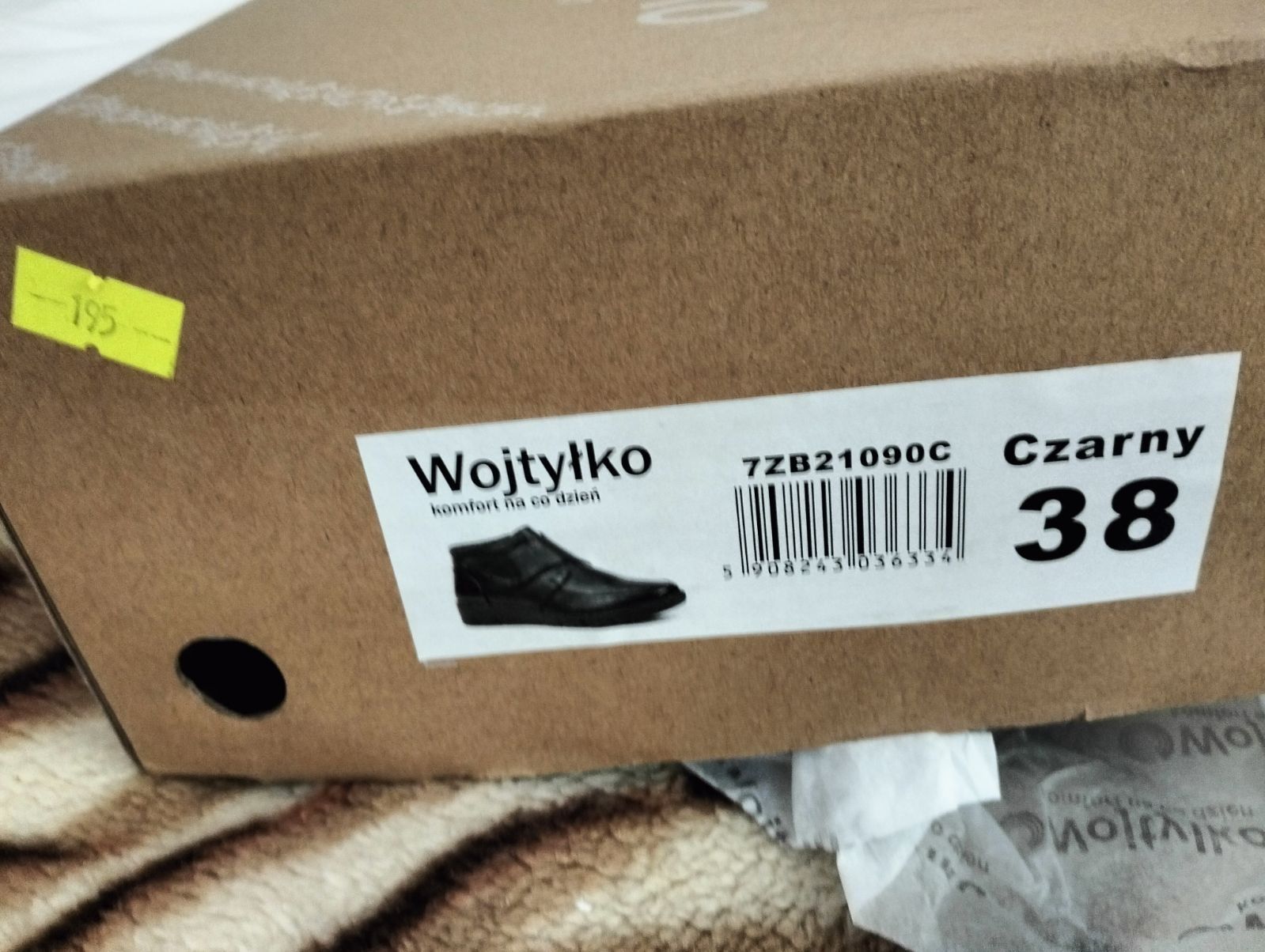 Buty damskie WOJTYŁKO BOTKI TRZEWIKI r.38 7ZB21090C nowe