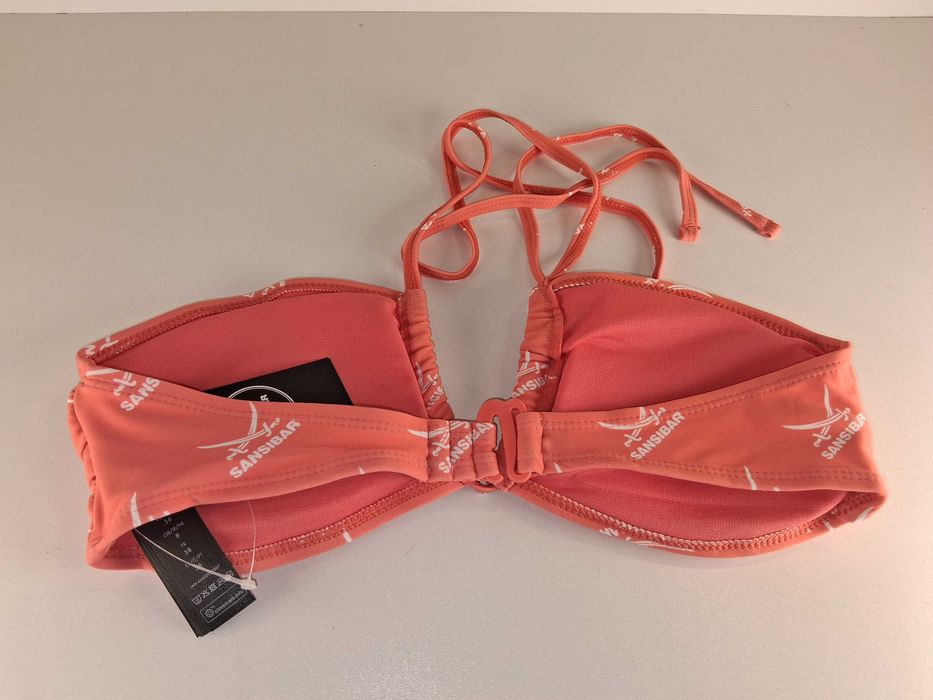 A209 Sansibar Góra Bikini Damska Pomarańczowa Wiązana Rozmiar 36