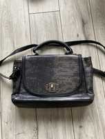 Czarno srebrna torebka, Catwalk, elegancka, vintage