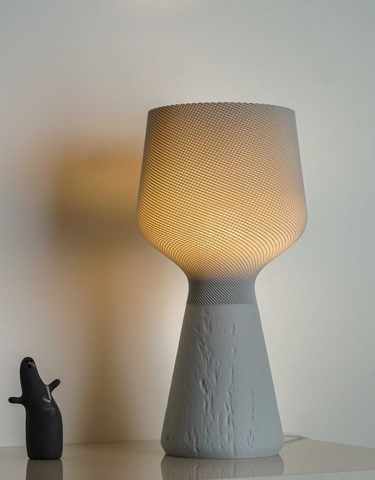 Lampa stołowa CALIZ M - szary kam./szary - polska produkcja