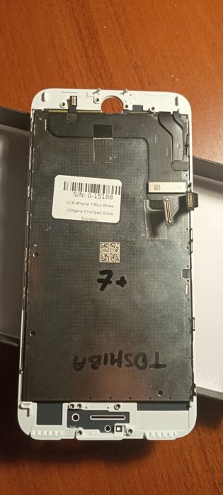 LCD iPhone 7 plus (TOSHIBA) with touch and frame white (Original China