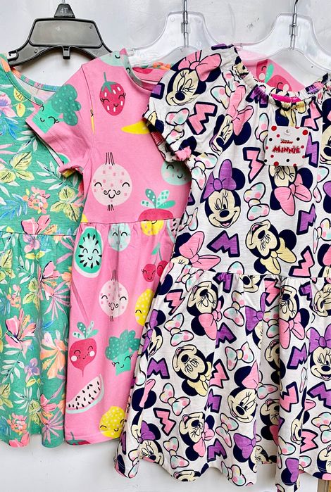 Sukienki letnie MYSZKA MINNIE, kwiaty, owoce NOWE