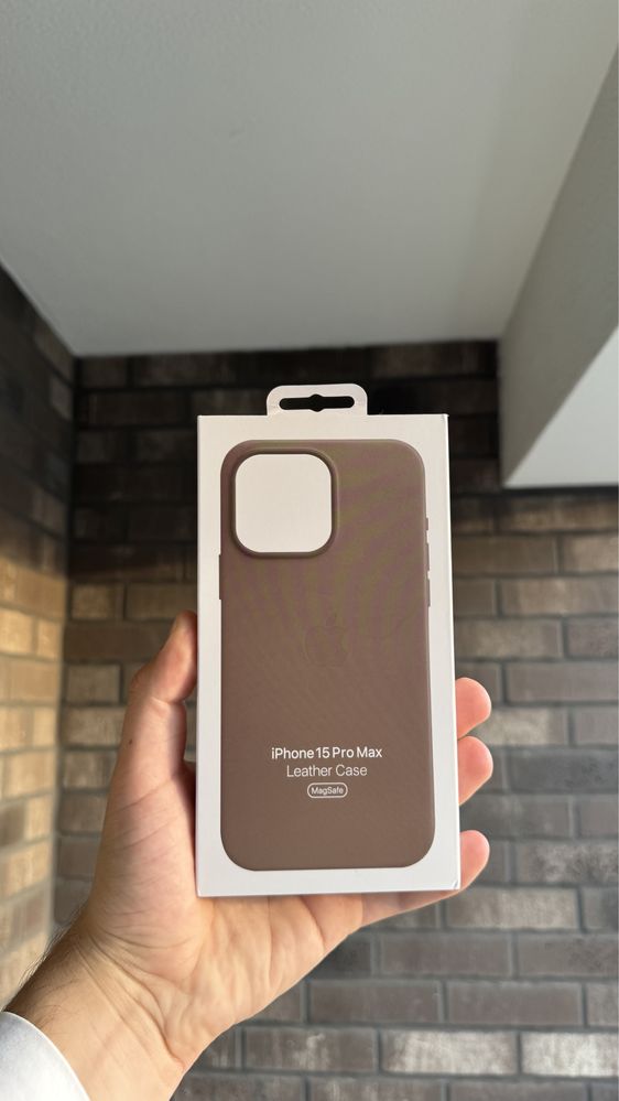 Skórzane Magsafe etui Iphone 15 Pro Max Bezowy