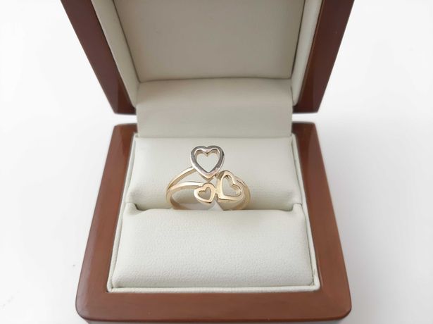 Piękny Złoty pierścionek pr.585 NOWY - UNIKAT !!!