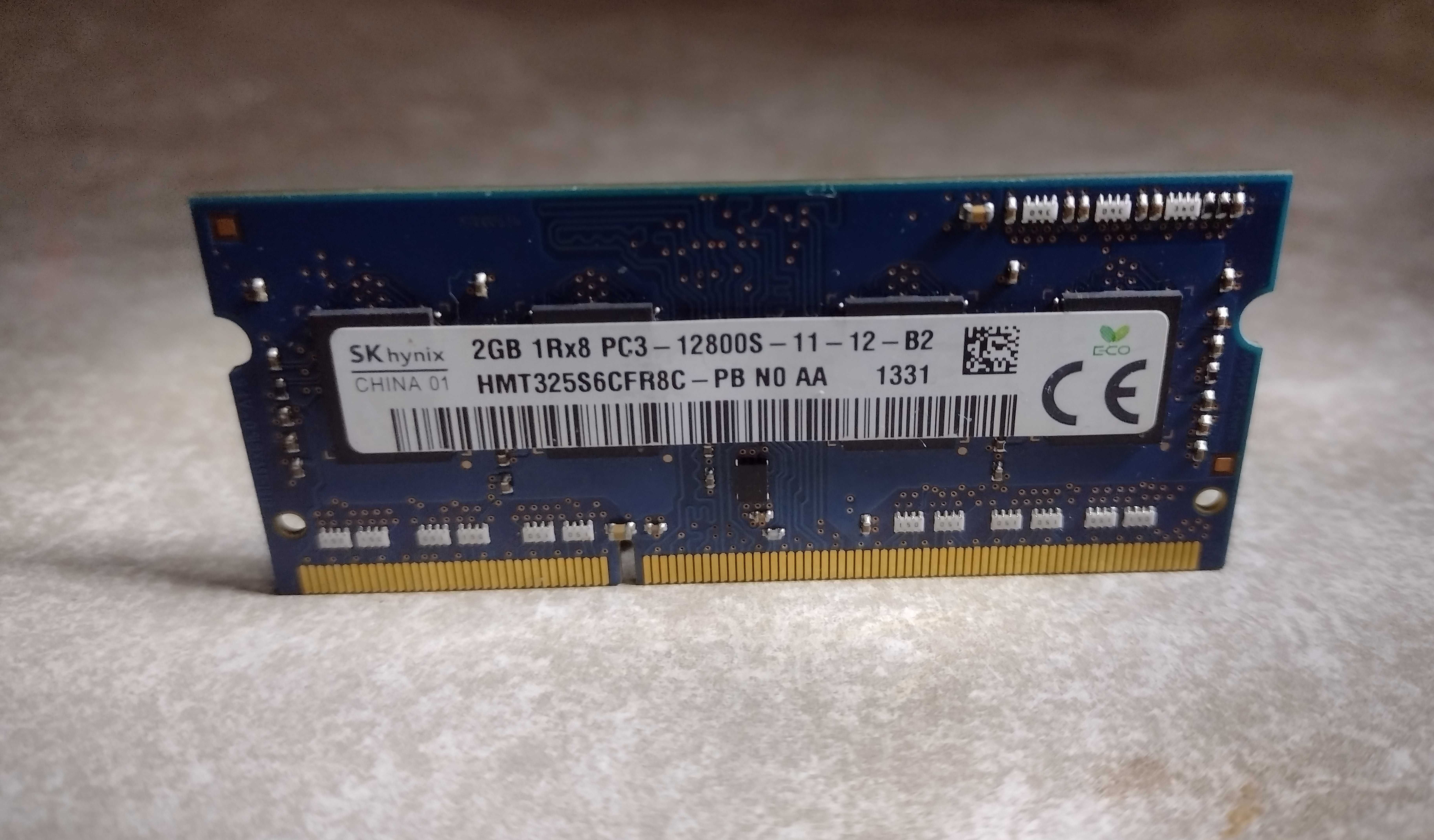 Оперативная память DDR3 2GB для ноутбука
