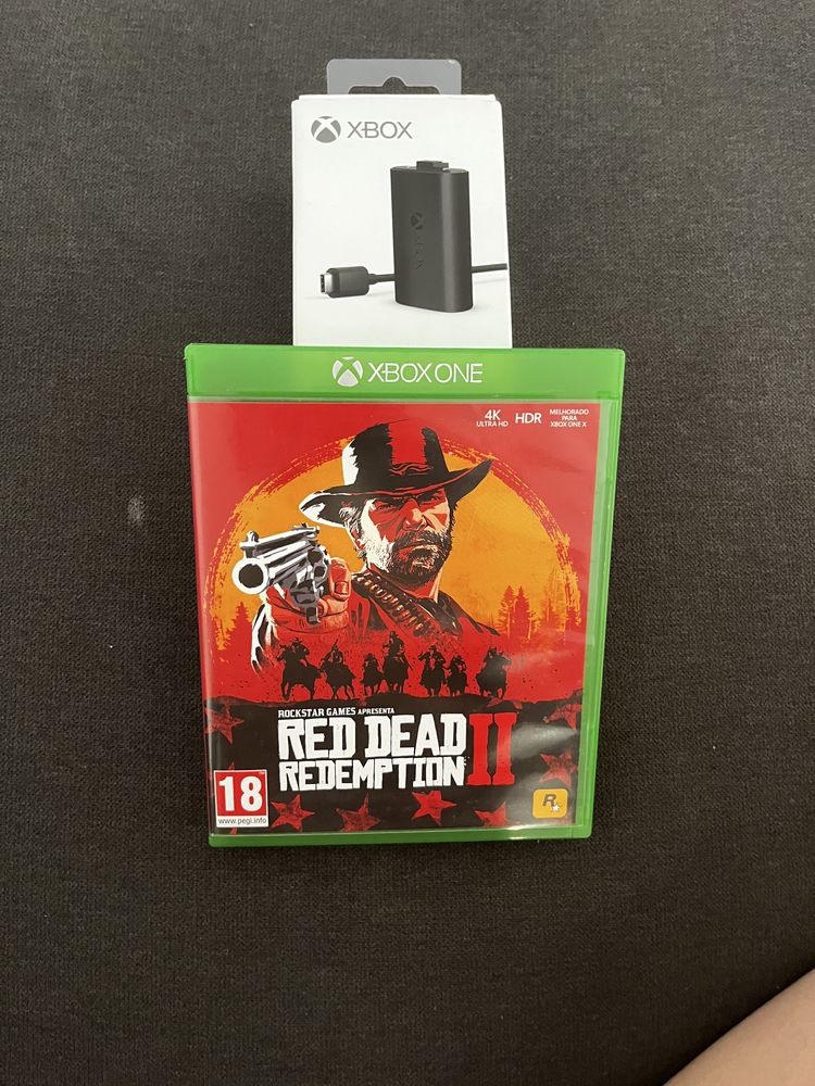 Red dead 2 xbox one+bateria original xbox