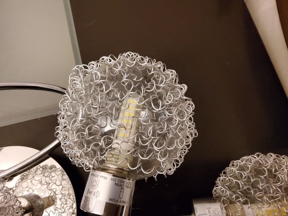 Żyrandol przysufitowy kule + żarówki