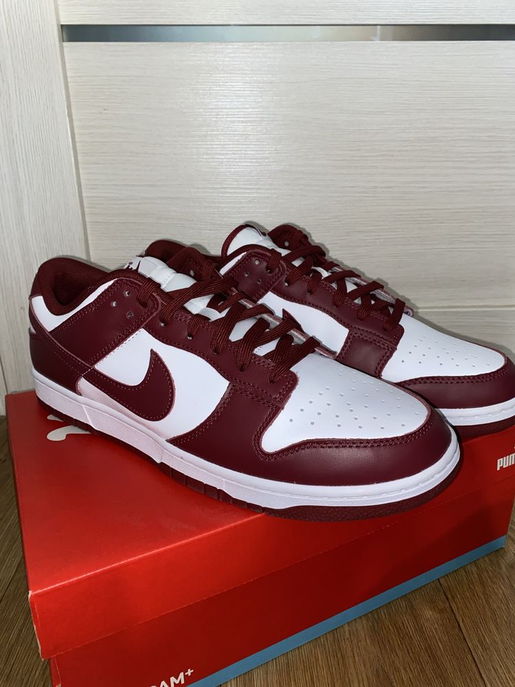 Кросівки nike sb dunk low team red bordeaux