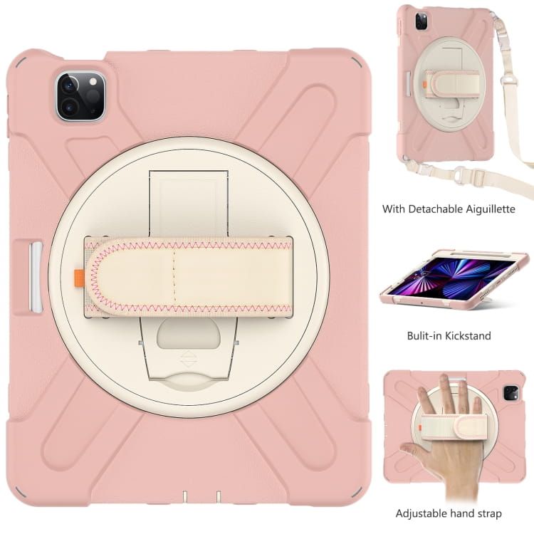 Etui do iPad Pro 3/2/1 11” z Podstawką i Paskiem na Ramię Różowe