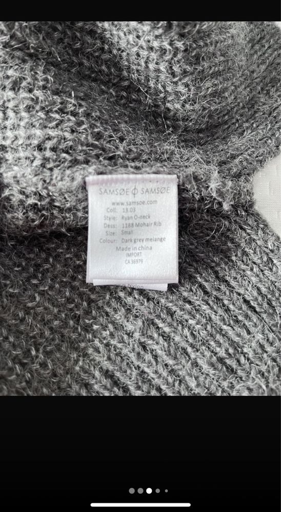 Sweter wełna samsoe samsoe