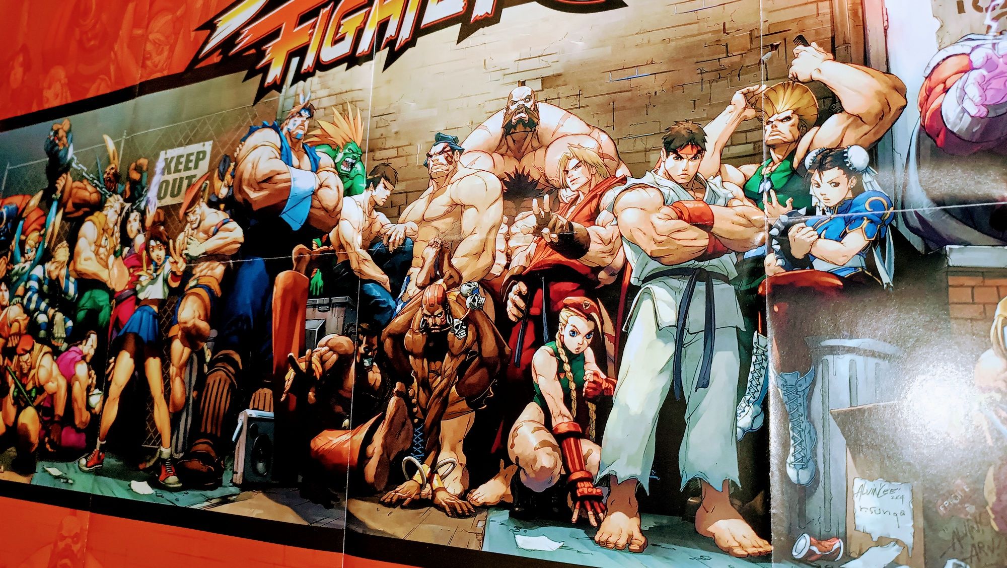 Poster original Street Fighter da Capcom U.S.A